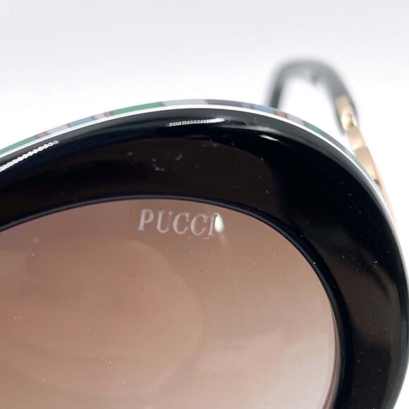 Emilio Pucci Sunglasses Black‎ Full Rim Oval Shape Frame EP 127 01T - Picture 6 of 12